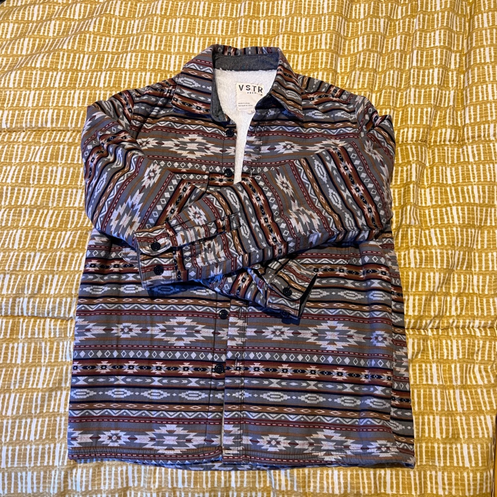 Vstr Fleece Jacket/Button Up Size Small - image 1